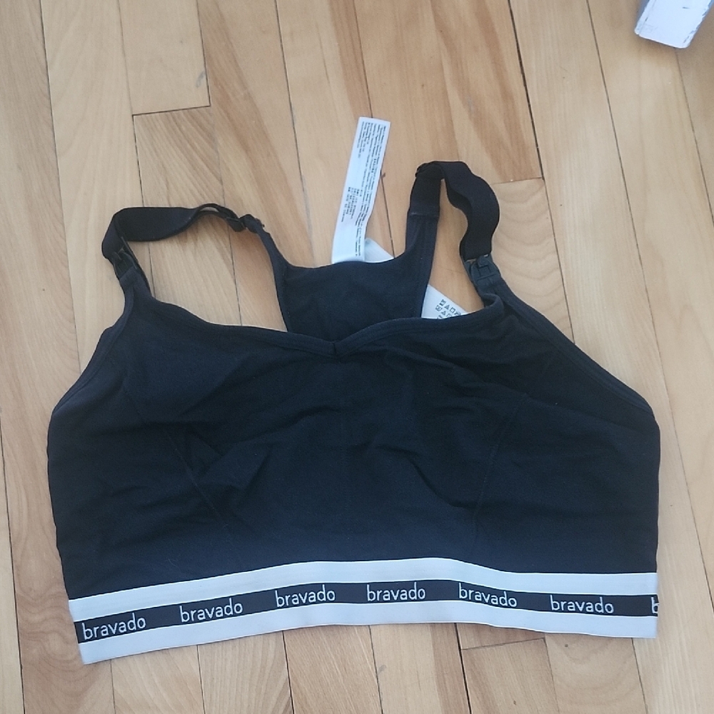 Bravado Black Racerback Bra with Elastic Band